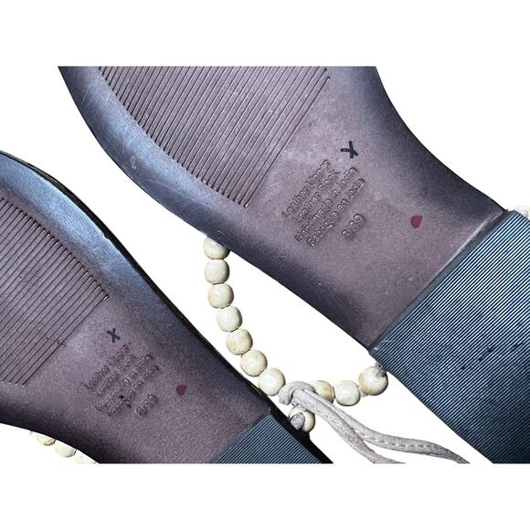 NEW Jeffrey Campbell Xeniah Sandals Size 8 Natural Beaded Lace Up Boho Flats - Picture 10 of 10